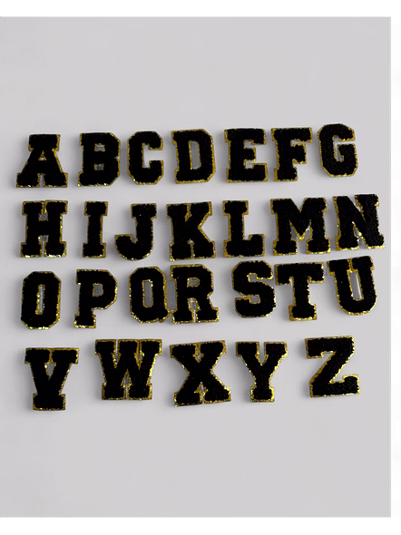 Premium Chenille Patches for DIY Projects - Fabric Embroidered-SGCH--BK-B