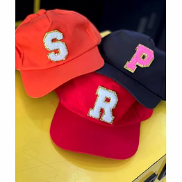 sg cap personalized alphabet chenille cap – customize your style