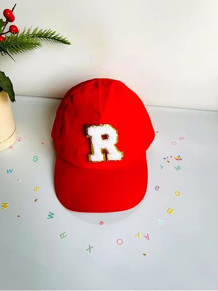 Personalized Alphabet Chenille Cap – Customize Your Style-Neon Yellow-Free Size-4