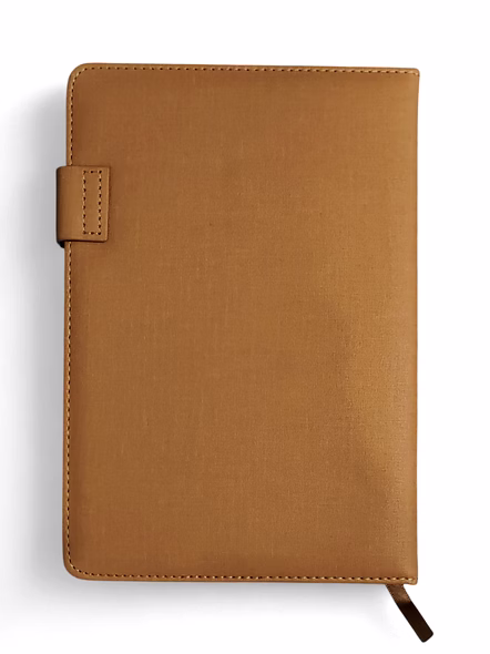 Multi-Functional Office Diary with Mobile &amp; Pen Pocket-Tan-3