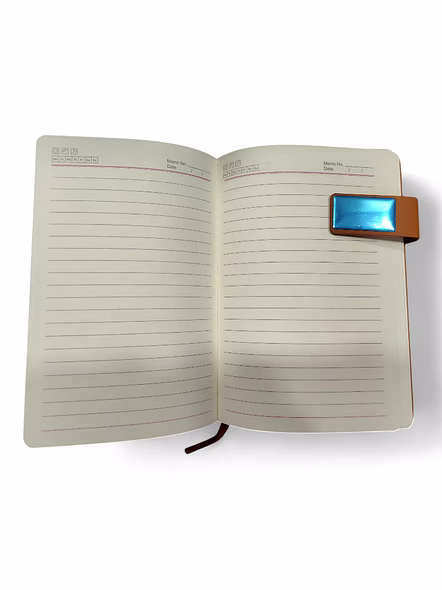 Multi-Functional Office Diary with Mobile &amp; Pen Pocket-Tan-2