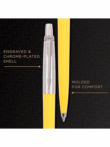 Parker Jotter Originals Ball pen With Steel Trim - Timeless Elegance and Retro Charm-Yellow-3