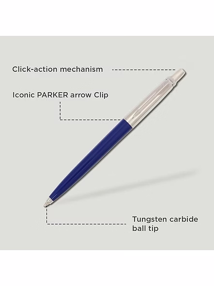 Parker Jotter Originals Ball pen With Steel Trim - Timeless Elegance and Retro Charm-Blue-2