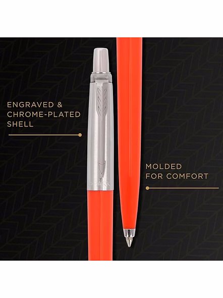 Parker Jotter Originals Ball pen With Steel Trim - Timeless Elegance and Retro Charm-Orange-3