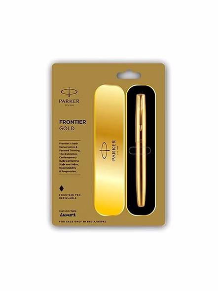 Parker Frontier Gold Trim Pen - Luxurious Gold-Plated Writing Instrument-PFG01F