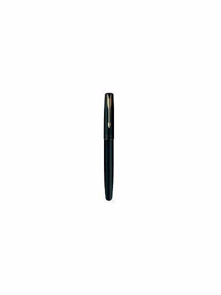 Parker Frontier Matte Black Pen With Gold Trim-Roller Ball-2