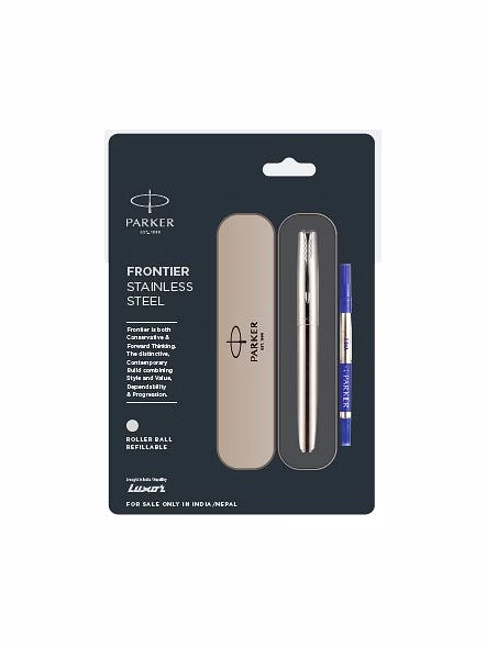 Parker Frontier Stainless Steel with Steel Trim-Roller Ball-3