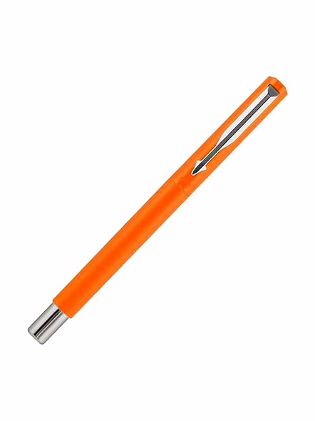 Parker Vector Standard Fountain Pen with Steel Trim - Elegant Writing Instrument-Orange-1