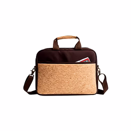 sg laptop bag eco-friendly cork laptop bag for men & women | premium vegan leather office messenger bag
