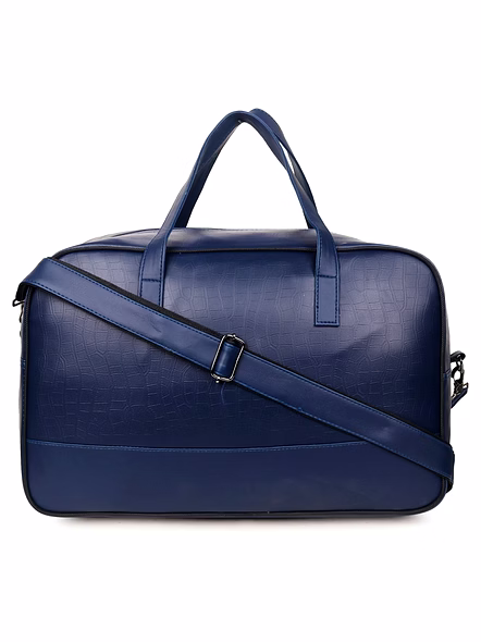 Luxury PU Leather Duffle Travel Bag - Spacious, Stylish, and Durable-Black-7