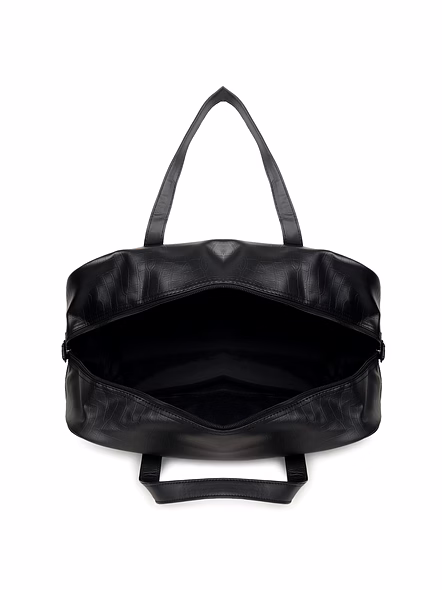 Luxury PU Leather Duffle Travel Bag - Spacious, Stylish, and Durable-Black-4