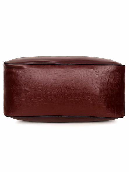 Luxury PU Leather Duffle Travel Bag - Spacious, Stylish, and Durable-Brown-5