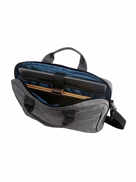 Premium Grey Laptop Messenger Bag with Shoulder Strap | Slim Office &amp; Travel Briefcase-Grey-4