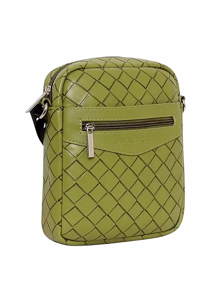 Nautica Checks Style Sling Bags - Trendy Fashionable Sling Bag-NTSL4202GRN
