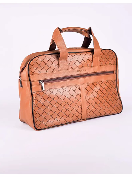 Nautica Duffle Bag Checks (#6601)-Brown-1
