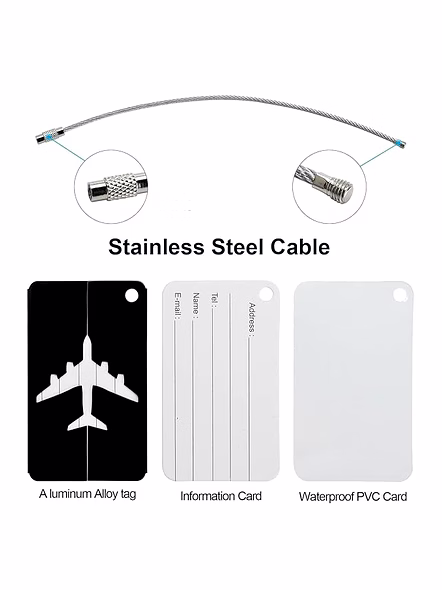 Aluminum Metal Travel Luggage Tag | Secure &amp; Stylish Luggage Identification-2