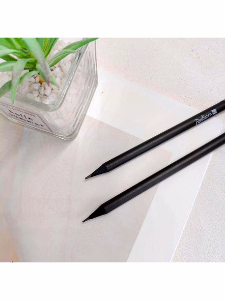 Premium Black Wood Pencil with Custom Branding-1