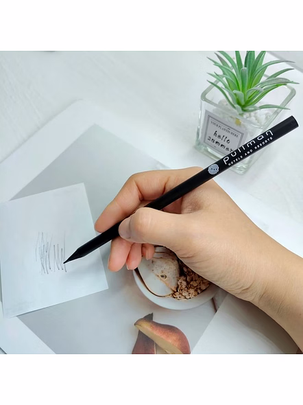 Premium Black Wood Pencil with Custom Branding-2