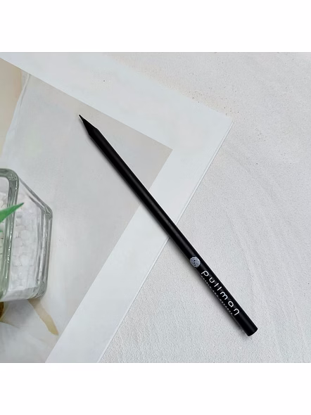 Premium Black Wood Pencil with Custom Branding-3