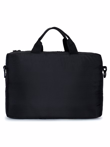 Stylish Black Laptop Messenger Bag with Vibrant Red Accent Zipper - Ideal for Work or Travel-2