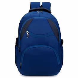 sg bags granules blue 18-inch multi-pocket backpack - durable school bag & travel daypack