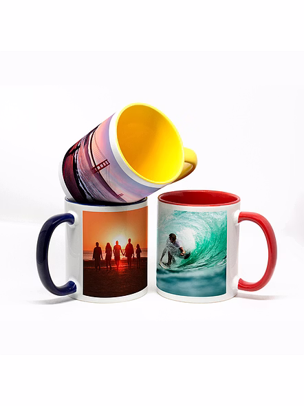 Customizable Inside Color Ceramic Mug (320ml) - Personalize with Your Logo or Image-Red-3