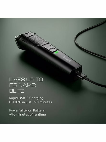 Zlade Jaws Blitz Rechargeable Beard Trimmer | Precision Grooming &amp; Versatile Styling-5