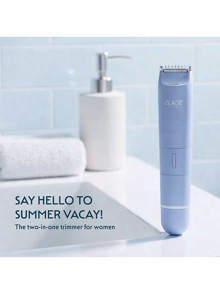 Zlade Summer Vacay | 2-in-1 Rechargeable Bikini Trimmer &amp; Face Shaver for Women-2