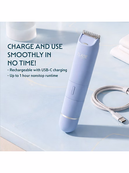 Zlade Summer Vacay | 2-in-1 Rechargeable Bikini Trimmer &amp; Face Shaver for Women-4