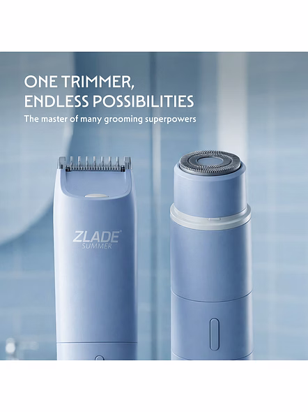Zlade Summer Vacay | 2-in-1 Rechargeable Bikini Trimmer &amp; Face Shaver for Women-8