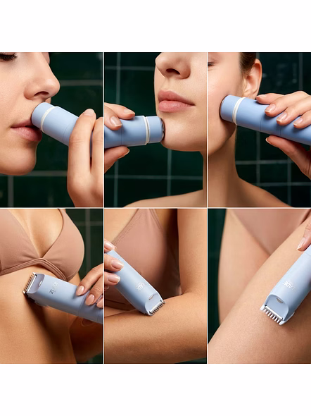 Zlade Summer Vacay | 2-in-1 Rechargeable Bikini Trimmer &amp; Face Shaver for Women-9