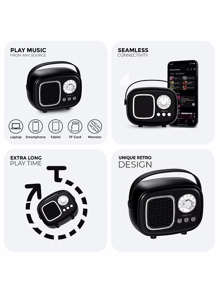 XECH RETRO JAM - Karaoke Speaker with Mic-5