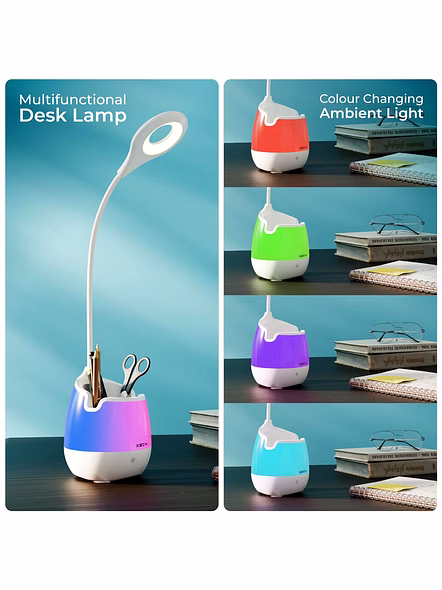 XECH Lumos - Versatile Table Lamp with Ambient Light &amp; Smartphone Holder