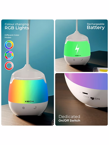 XECH Lumos - Versatile Table Lamp with Ambient Light &amp; Smartphone Holder-2