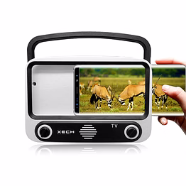 xech tellivibe max - retro bluetooth speaker with smartphone holder