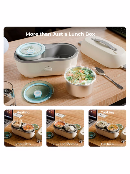 XECH Hot Box II - Electric Lunch Box with SafeSteam™ Technology-7