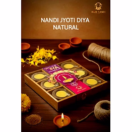 wow nandi daily diya natural - eco-friendly cow dung diya for spiritual illumination