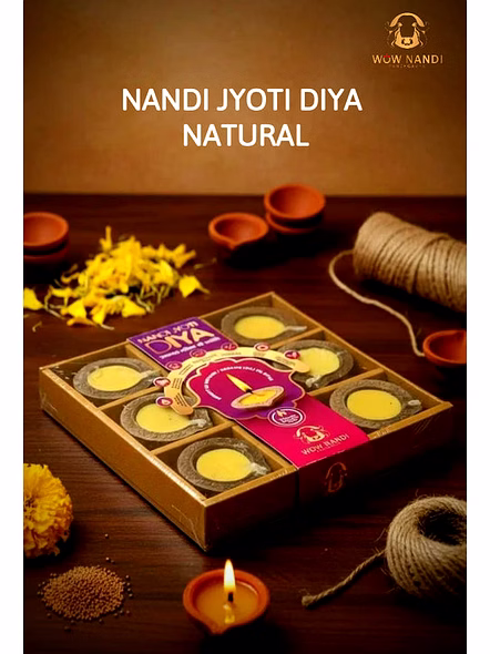 Daily Diya Natural - Eco-Friendly Cow Dung Diya for Spiritual Illumination-Diya-PC3