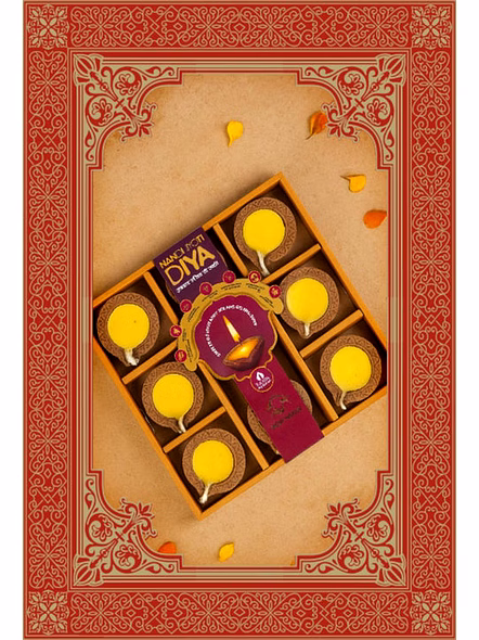 Daily Diya Natural - Eco-Friendly Cow Dung Diya for Spiritual Illumination-3pcs-1