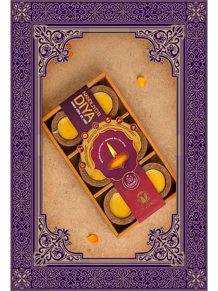Daily Diya Natural - Eco-Friendly Cow Dung Diya for Spiritual Illumination-3pcs-4
