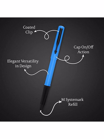 Parker Beta Neo Ball Pen with Stainless Steel Trim-Blue