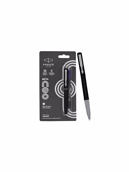 Parker Beta Neo Ball Pen with Stainless Steel Trim-White-2