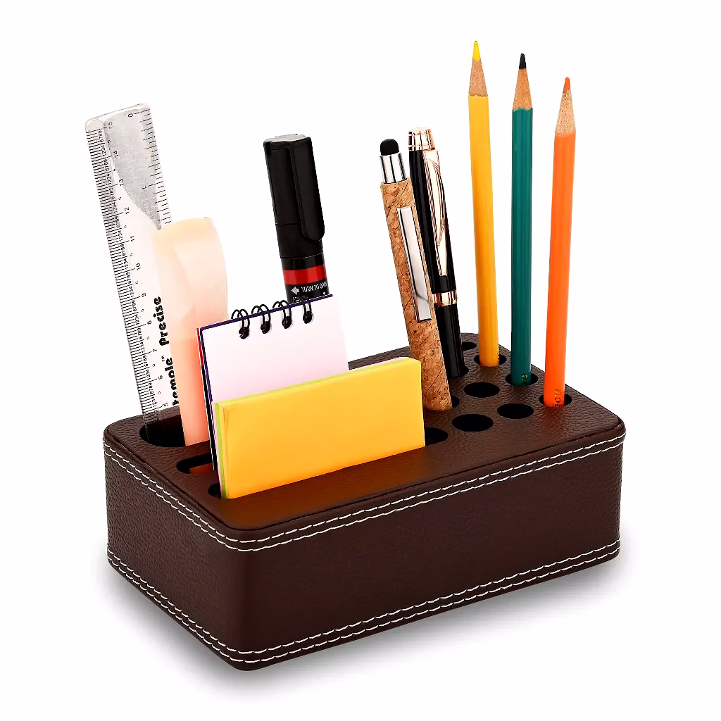 Premium Faux Leather Executive Desk Organizer image 4