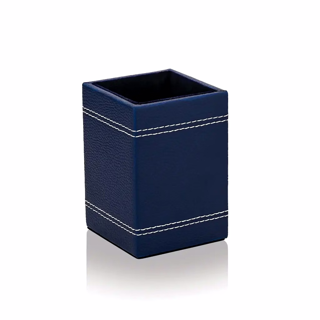 Premium Leather Finish Executive Pen Stand for Organized Workspaces image 1