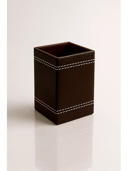 Premium Leather Finish Executive Pen Stand for Organized Workspaces-OG01-1