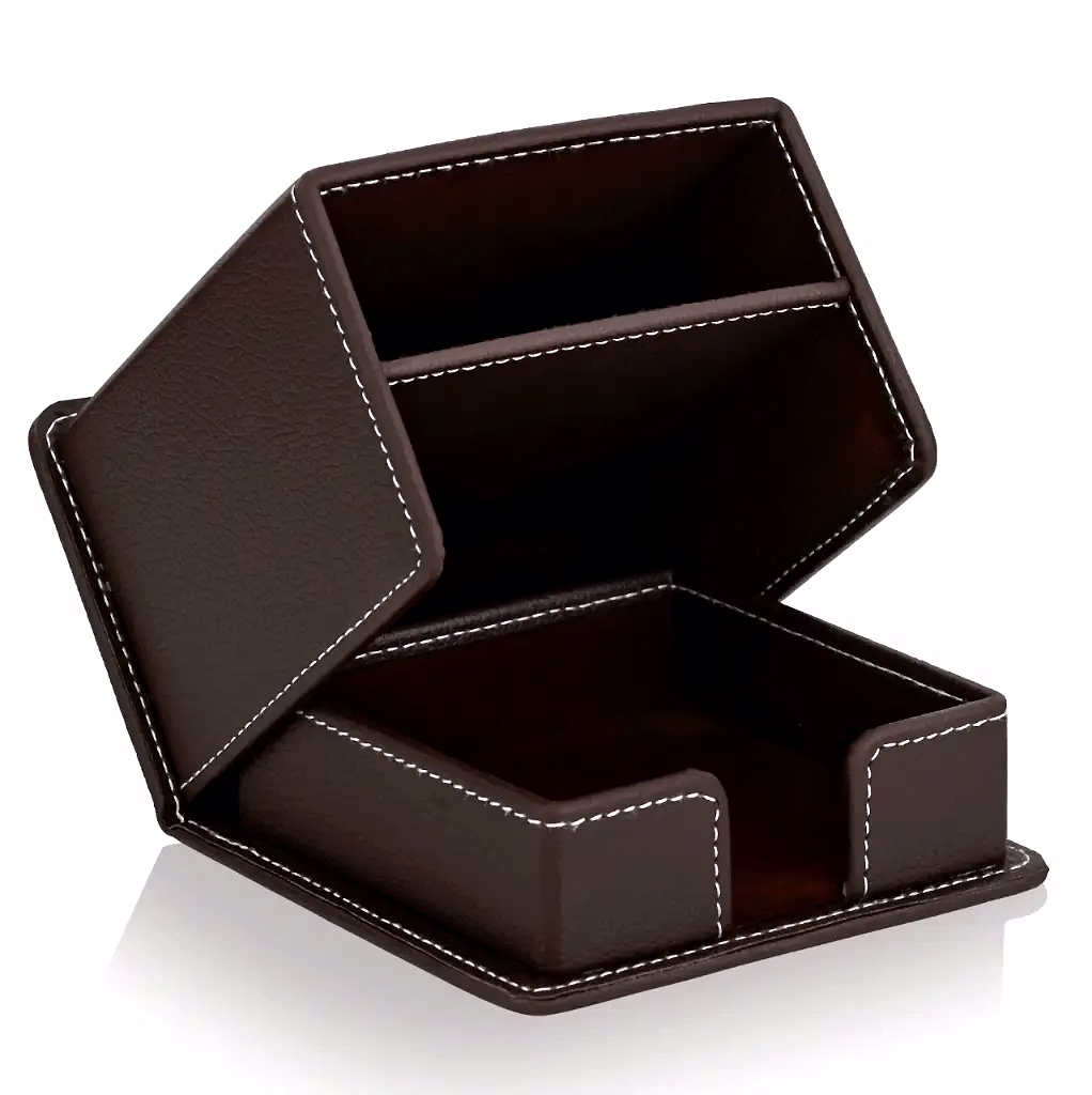 offigifts exquisite leather desktop stand organizer for a sophisticated workspace