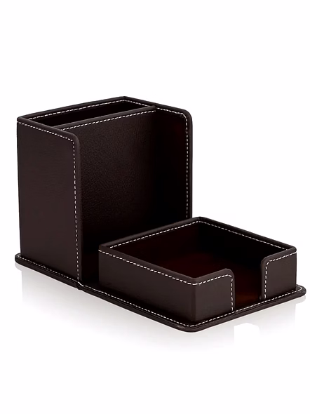 Exquisite Leather Desktop Stand Organizer for a Sophisticated Workspace-OG03