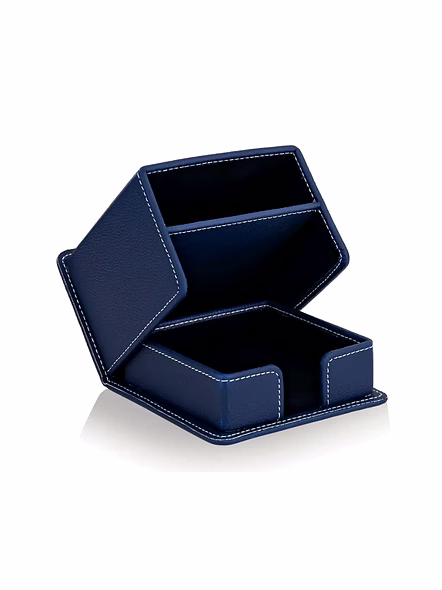Exquisite Leather Desktop Stand Organizer for a Sophisticated Workspace-Brown-4