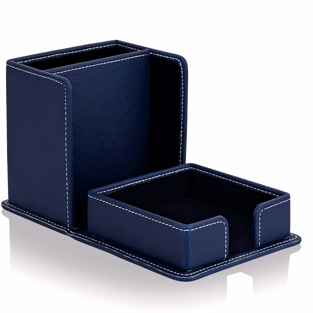 Exquisite Leather Desktop Stand Organizer for a Sophisticated Workspace image 5