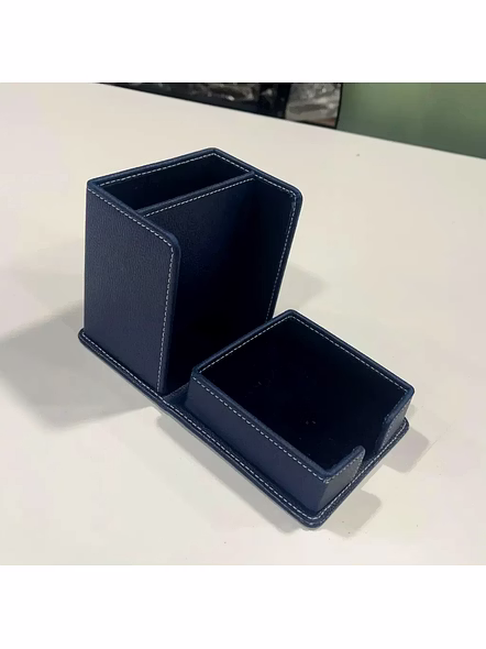 Exquisite Leather Desktop Stand Organizer for a Sophisticated Workspace-Brown-6